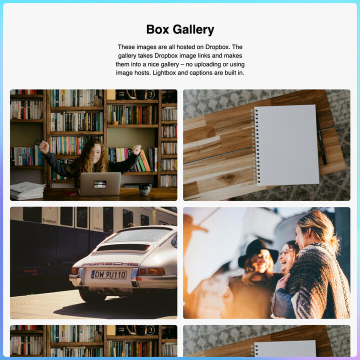 Dropbox Gallery Images