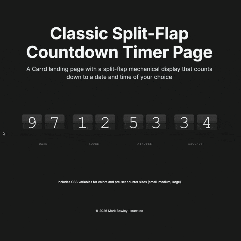 countdown counter timer template