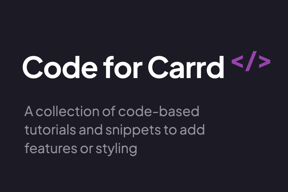 Code for Carrd